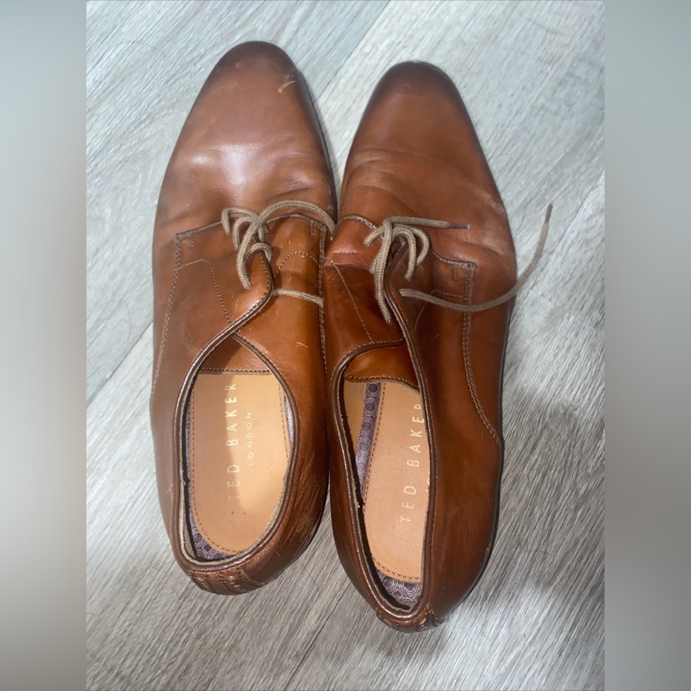 Ted Baker Watele Dress Shoes Sz 10 Men Brown Waterproof Lace D3S19